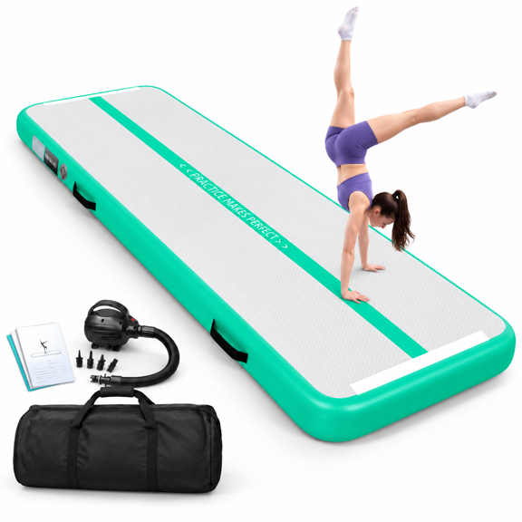 Inflatable Gymnastics Air Mat Tumble Track With Pump Foring