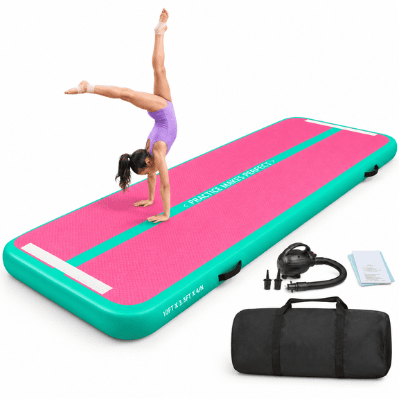 Inflatable Gymnastics Air Mat Tumble Track With Pump Foring