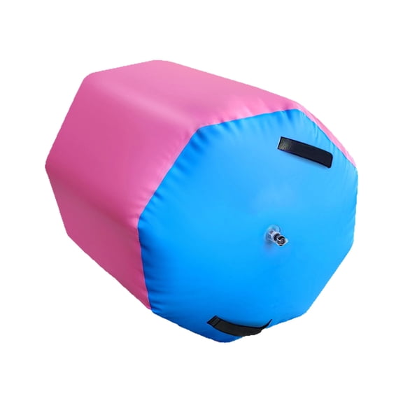 Inflatable Gymnastics Air Roller, 19.7"x27.6" Tumble Track Backbend Trainer Barrel for Backhandspring, Fitness Training, Yoga, Home Gym, Cheerleading, Practice Equipment