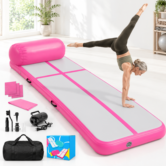 Inflatable Gymnastics Mat 10ft/13ft/16ft/ Airing Mats+gymnastics 4/6 Inthickness Tumble Track Floor Mats With Pump For Gym Cheerle