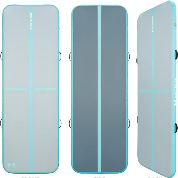 Inflatable Gymnastics Mat Air Track Tumbling Mat Kid/Home/Yoga/Floor/Cheerleading/Water with Electric Air Pump 10ft airtrack home gym gymnastics equipment yoga mat