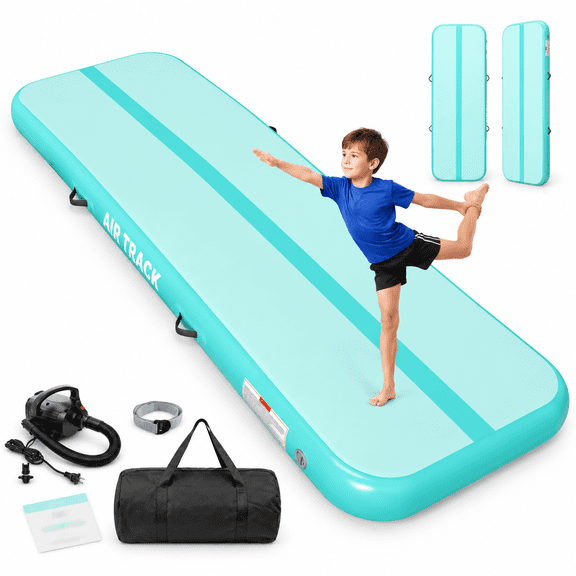 Inflatable Gymnastics Mat Tumble Track With Air Pump Foring
