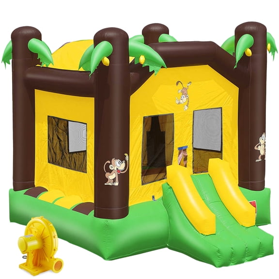 Inflatable HQ Commercial Grade Jungle Bounce House - 100% PVC with Blower