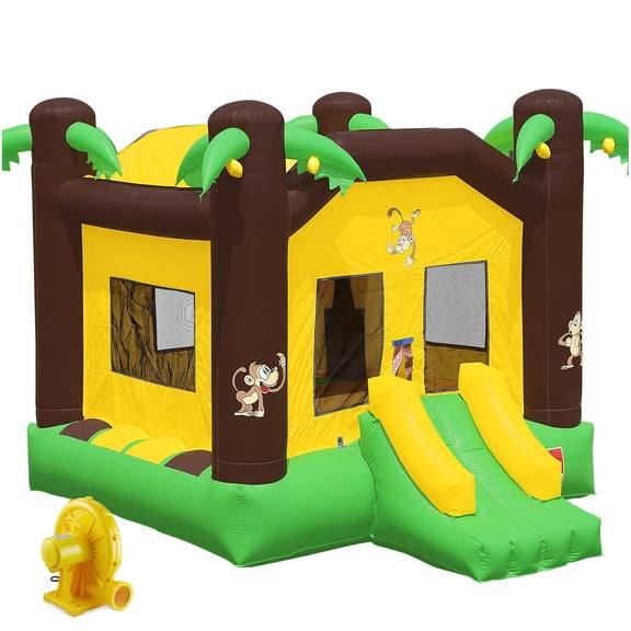 Inflatable HQ Commercial Grade Jungle Bounce House - 100% PVC with Blower