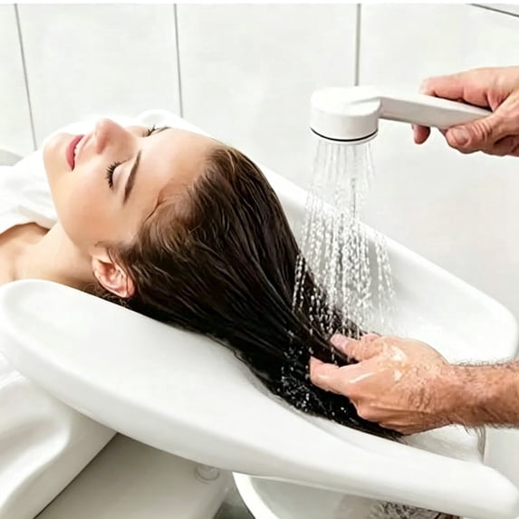 Pump Leksd Inflatable Hair Washing Basin for Bed – Portable Shampoo Pillow for ...