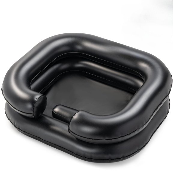 Inflatable Hair Washing Basin for Bedridden, Portable Shampoo Bowl for Seniors, Hair Sink for In Bed Hair Care, Camping Shampoo Tub, 24.5 x 20 x 9 in