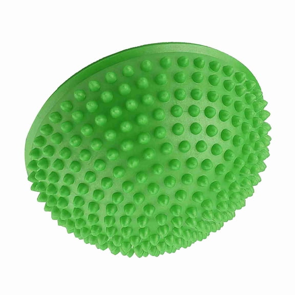 Inflatable Half Yoga Balance Ball Massage Point Trainer Pod for Fitness and Core Strength Stability Workout Foot Massager, Green (6.3 inches / 16.0 cm)