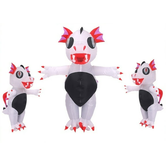 Inflatable Halloween Monster Dragon Costume - Adult Blow-Up Outfit for Spooky Parties & Cosplay