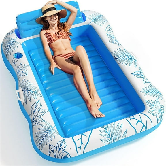 Inflatable Hammock Mattress for Adults Inflatable Pool Bed Large Inflatable Mattress for Pool 76.77x49.21in for Lake Beach Pool Yard Party