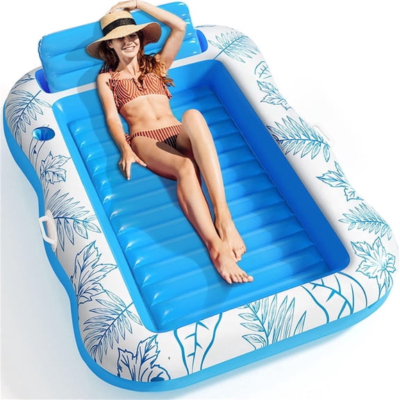 Inflatable Hammock Mattress for Adults Inflatable Pool Bed Large Inflatable Mattress for Pool 86.61x64.96in for Lake Beach Pool Yard Party