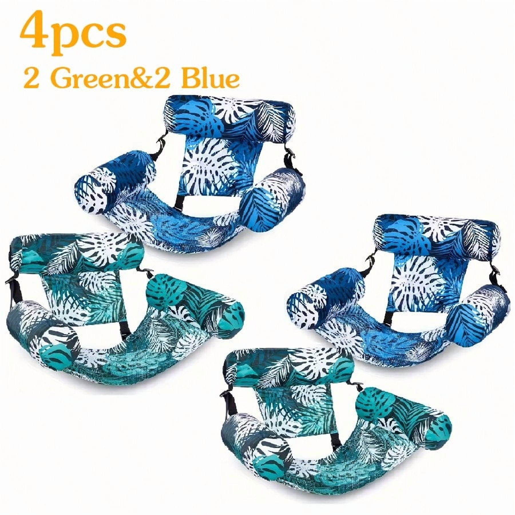 Inflatable Hammock Pool Float with Backrest, Foldable Floating Chair ...