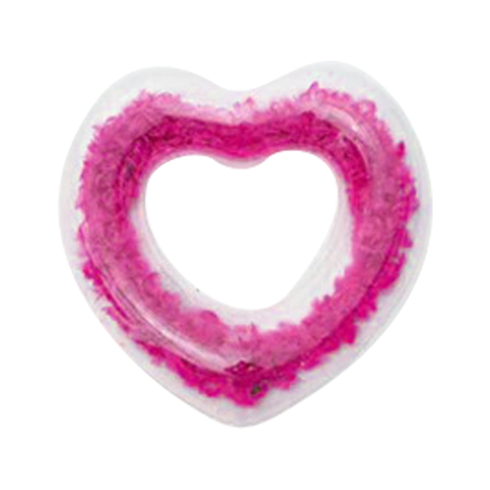Inflatable Heart Pool Float Swim Heart Shaped Pool Rings for