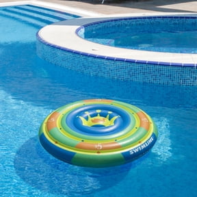 Swimline 60 Inflatable High Roller Chip Pool Float Ages 13 and Up - Green/Yellow