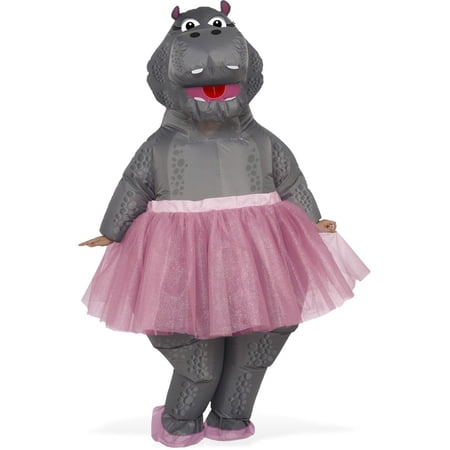 Rubies Hippo Ballerina Inflatable Costume for Adults, Unisex One Size