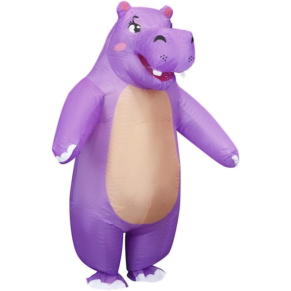 Inflatable Hippo Costume, Blow Up Animal Suit for Halloween Cosplay Party Parade Carnival