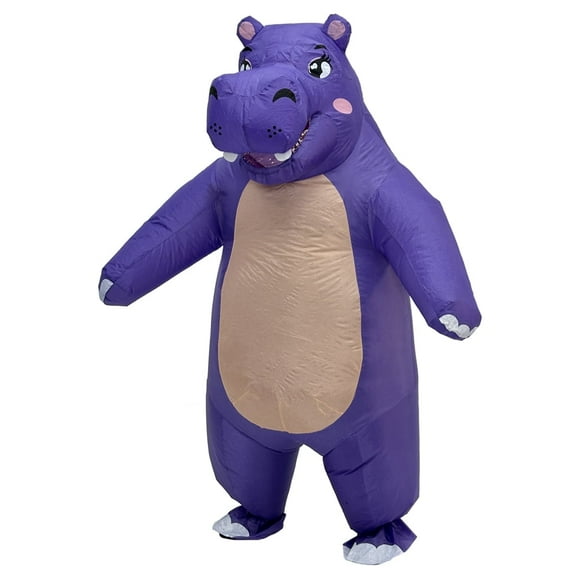 Inflatable Hippo Costume for Adult Funny Blow up Halloween Costume Inflatable Animal Mascot Suits Costume