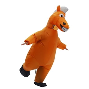 Inflatable Horse Costume Adult Blow Up Suit Halloween Cosplay Funny Party Fancy Dress Outfit
