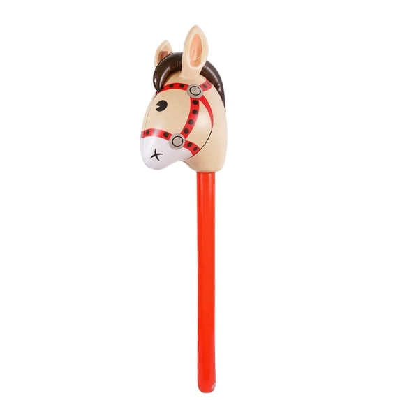 Inflatable Horse Hobby Horse on A Stick 1 Pc Red Party Decorations Horse Party Decorations Western Birthday Party Supplies Kids Pretend Play Outdoor Activities for Student