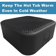 Inflatable Hot Tub 73x73x25 Large Square Thickened Insulation CoverNOT Include Tub, Energy Efficient Hot Tub Insulated Thermal Cover Full Coverage for Keeping Warm Extra Insulation Dustproof
