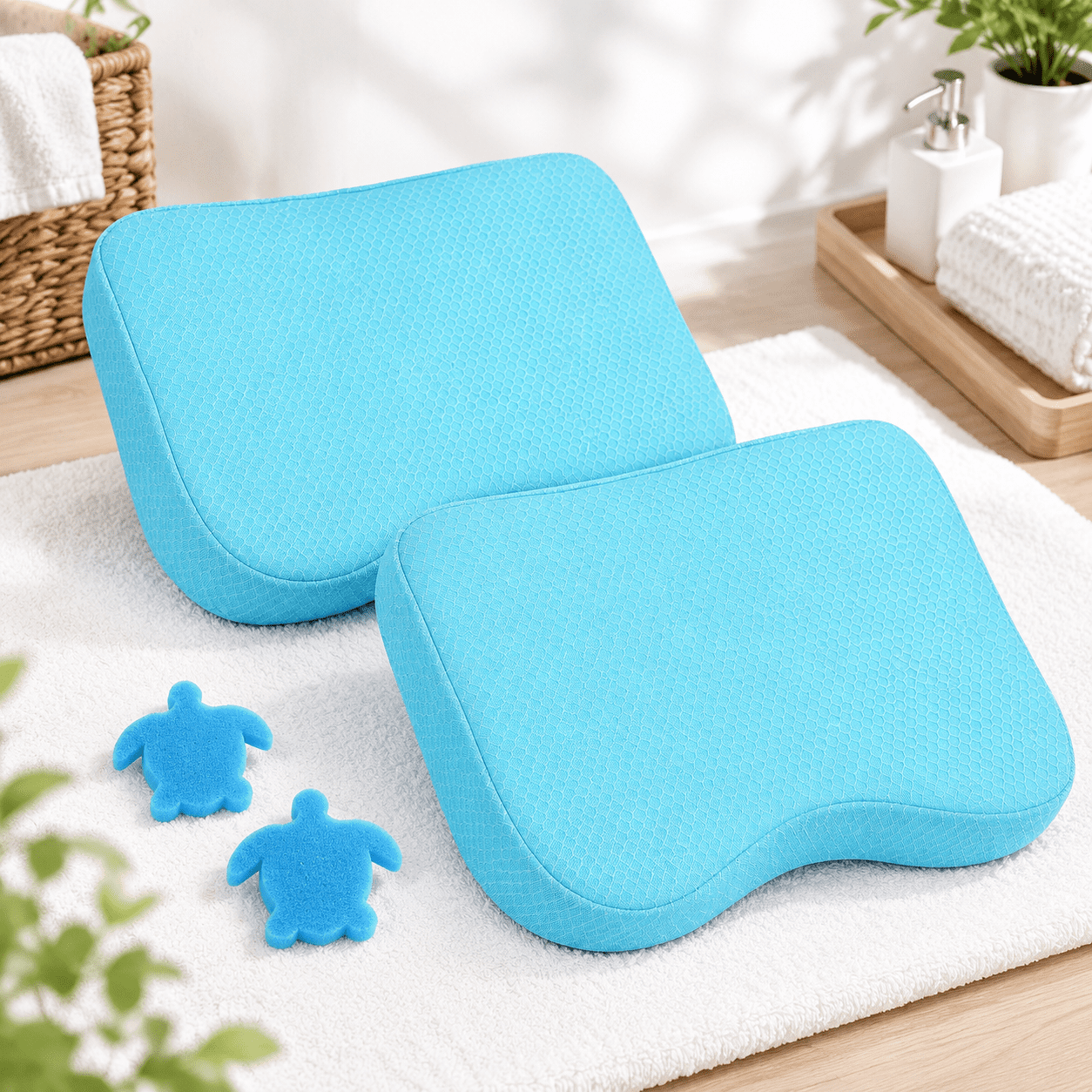 Inflatable Hot Tub Booster Seat 2 Pack Non-Slip Quick Dry Portable Spa ...