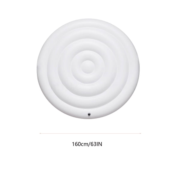 Inflatable Hot Tub Cover- Energy Saving Lid for Round Hot Tub- Foldable Protective Rain Overflow Cover for Outdoor Inflatable Hot Tubs