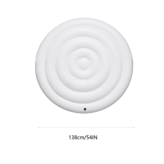 Inflatable Hot Tub Cover - Round Insulated Spa Cover with Handles, Windproof Rain-Proof Energy-Saving Protection (138cm/54in)