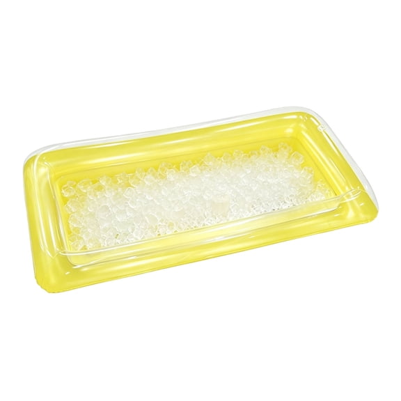 Inflatable Ice Serving Bar, Inflatable Ice Serving Buffet Bar with Drain Plug - Salad Food Drinks Tray for Party Picnic Camping