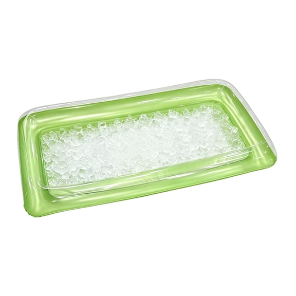 Inflatable Ice Serving Bar, Inflatable Ice Serving Buffet Bar with Drain Plug - Salad Food Drinks Tray for Party Picnic Camping