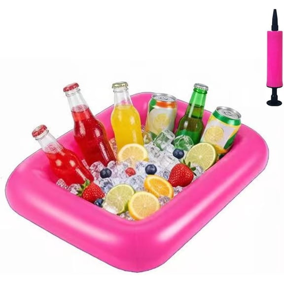 Inflatable Ice Serving Buffet Bar with Drain Plug- BBQ Picnic Pool Party