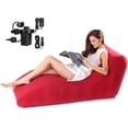 thumbnail image 1 of Inflatable Indoor Living Room Chair, PVC,Foldable Deck Chaise Lounges with Air Pump, Lazy Lounge Sofa for Bedroom Camping Picnic Beach, 1 of 7