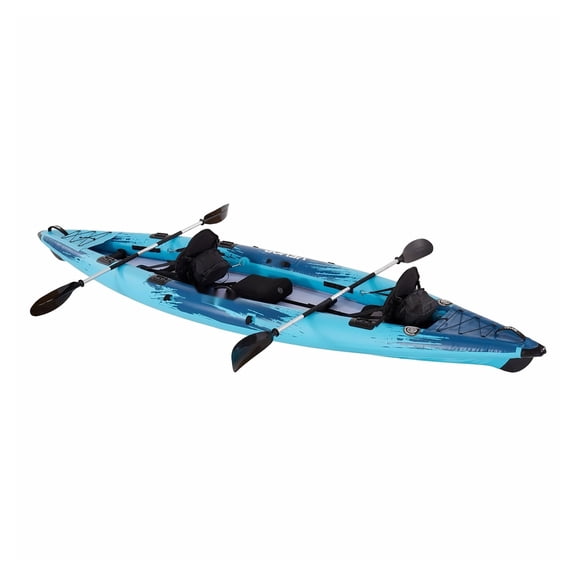 Inflatable Kayak 2 Person, 700LBS Capacity, Recreational Kayak with Paddles & Pump - Leak Resistant PVC Drop Stitch Kayak for Fishing, Camping, Adults