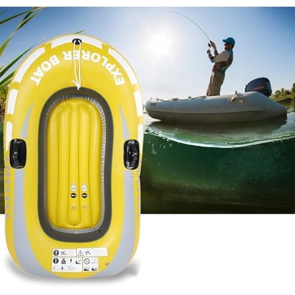 Inflatable Kayak Boat, PVC 1 Person Rowing Air Canoe, Fishing Diving Drifting, with Double Valve$$Sport & Recreation Other