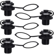 Inflatable Kayaks Boat Plug 5PCS,20MM Threaded Diameter Inflatable Boats Kayak Replacement Parts for Boat Inflatable Boat Accessories for River Run Kayak Plugs for Sit on Top Black