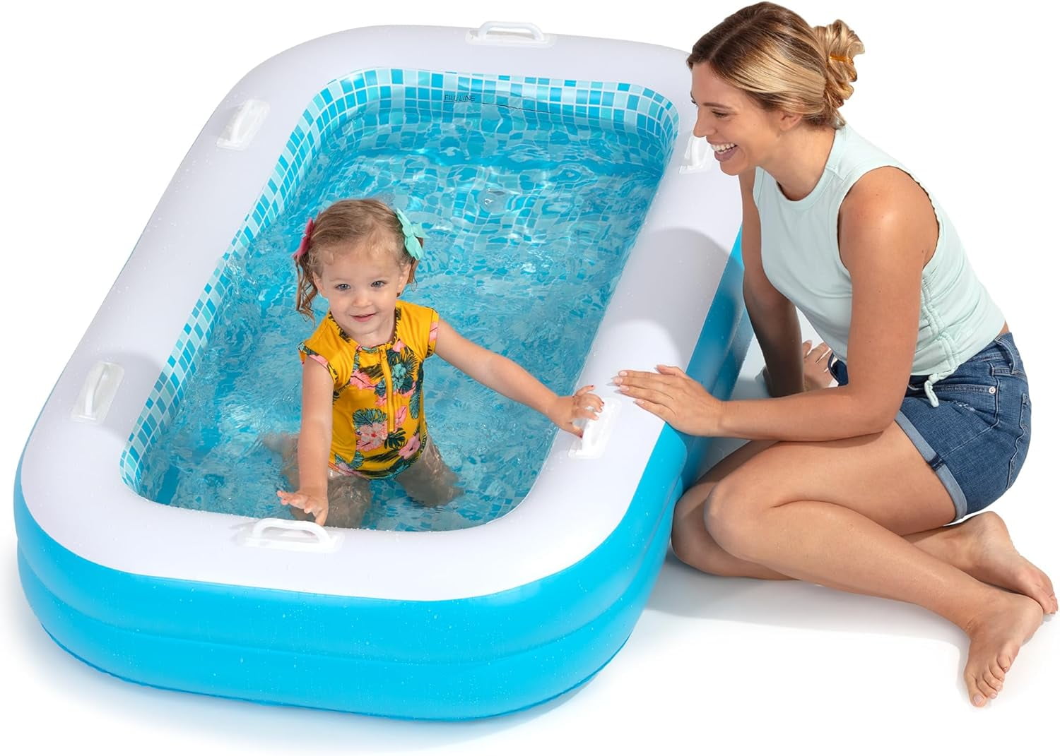 Inflatable Kiddie Pool 65"x39"x10" (5
