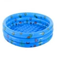 thumbnail image 1 of Inflatable Kiddie Pool Cartoon Patterns Small Inflatable Pool for Kids, Summer Fun Paddling Pool 31.50 x 13.78inch Inflatable Kiddie Pool Swimming Pool Pit Ball Pool (Blue), 1 of 9