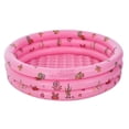 thumbnail image 1 of Inflatable Kiddie Pool Cartoon Patterns Small Inflatable Pool for Kids, Summer Fun Paddling Pool 31.50 x 13.78inch Inflatable Kiddie Pool Swimming Pool Pit Ball Pool (Pink), 1 of 8