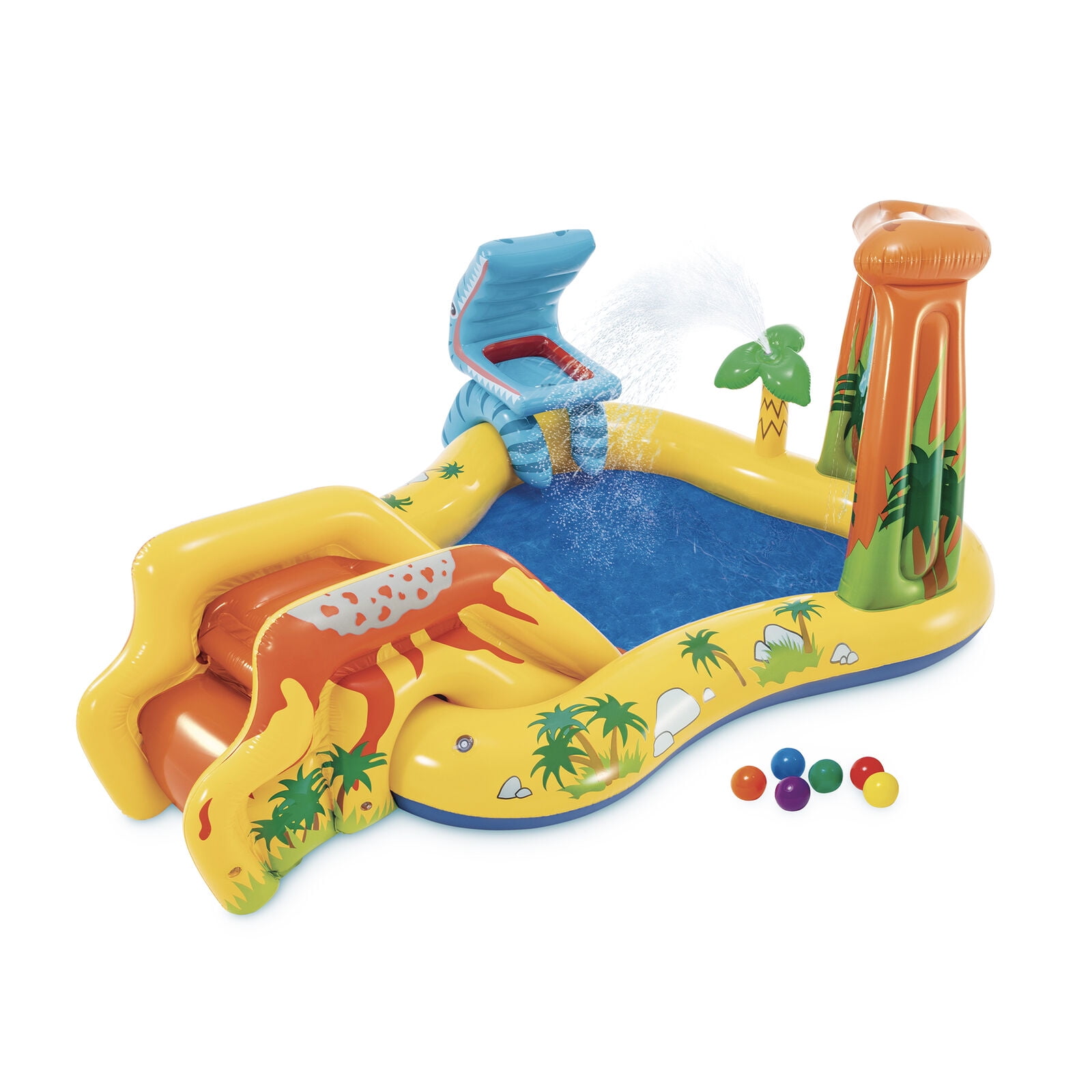 Inflatable Kids Dinosaur Play Center Outdoor Water Park Pool with Slide