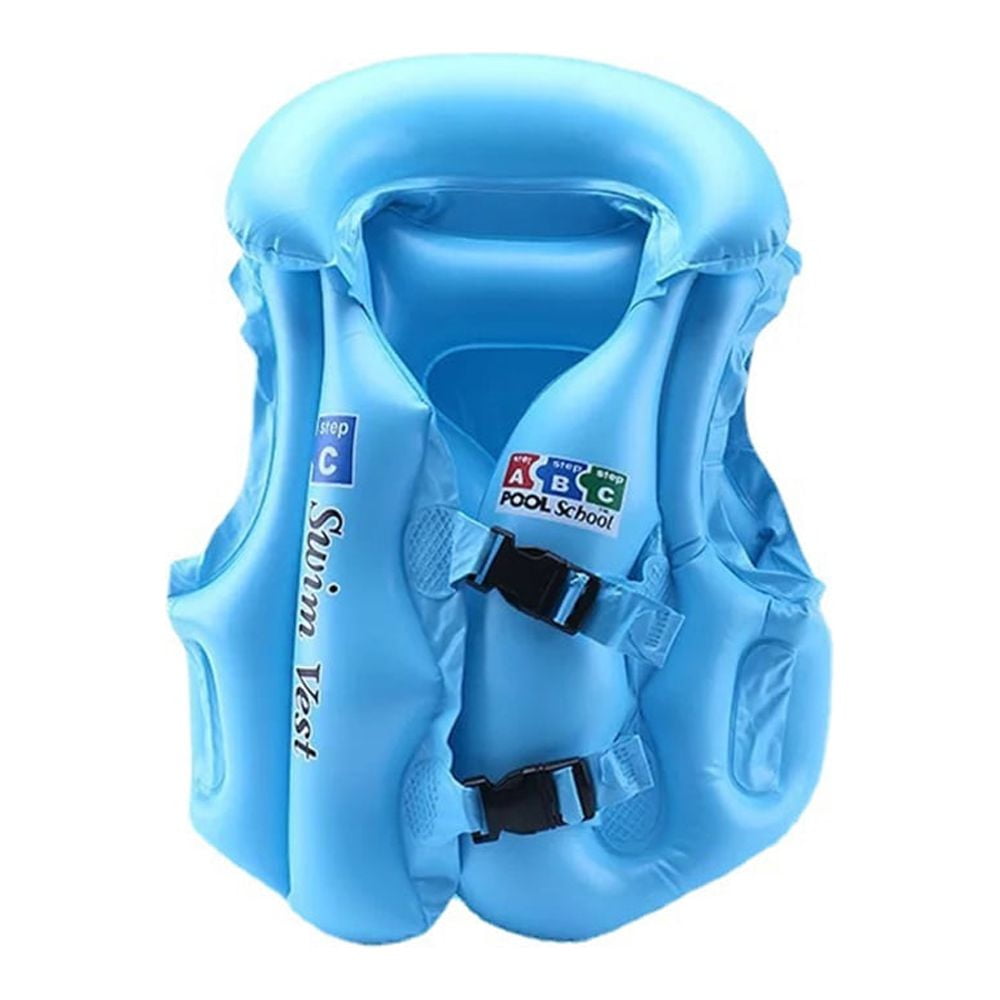 Inflatable Kids Float Jacket Swimming Vest Buoyancy w/Buckles Portable