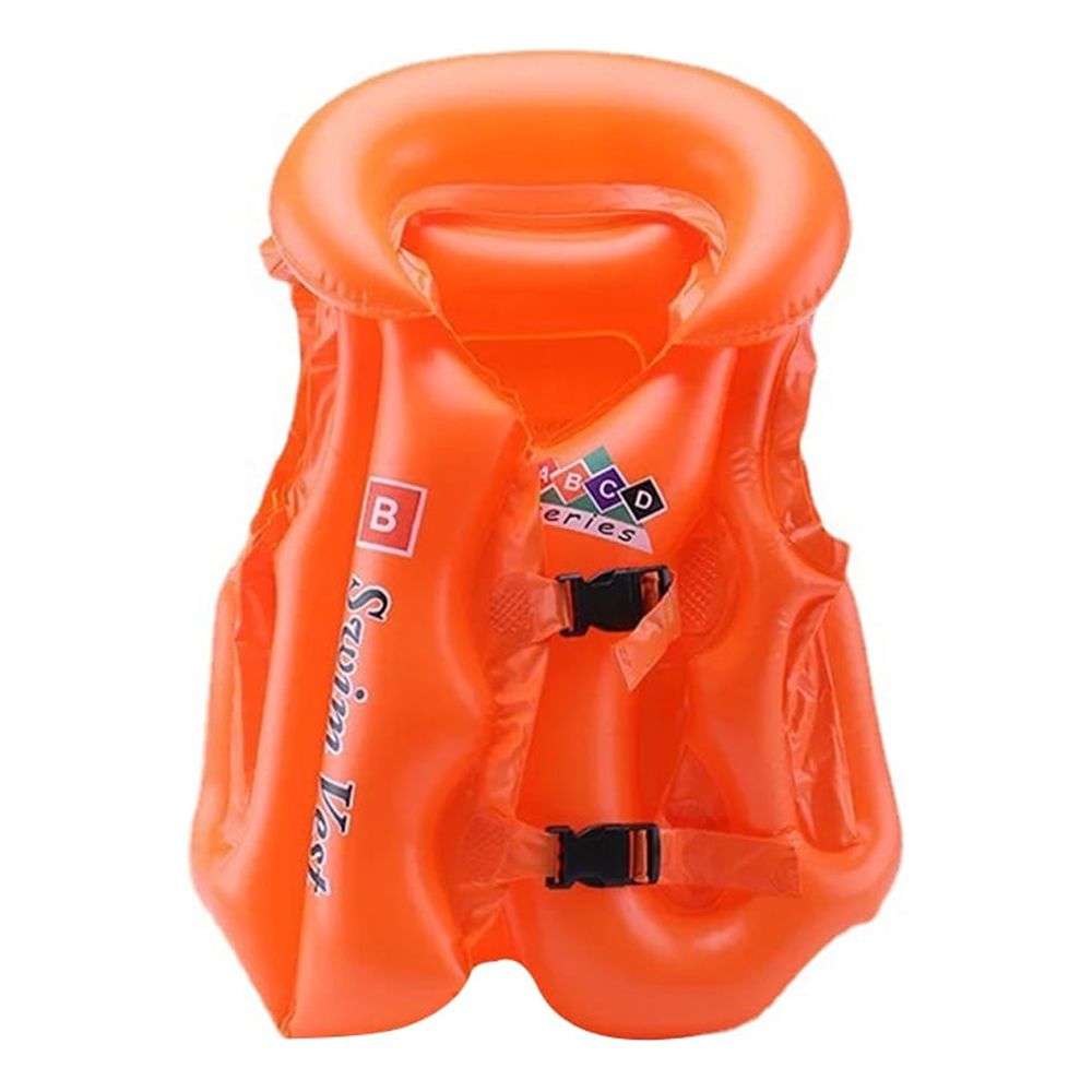 Inflatable Kids Float Jacket Swimming Vest Buoyancy w/Buckles Portable