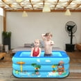 thumbnail image 1 of Inflatable Kids Pool, Blue Swimming Pool, Safe Non-Toxic Vinyl, Easy to Set Up & Store, Leak-Proof Design, Ideal for Kids Backyard, Patio Water Play & Summer Fun 51×33×21in, 1 of 9