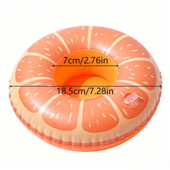 Inflatable Lemon Drink Holder for Pool Summer Parties Floating Beverage Floats YYUZH
