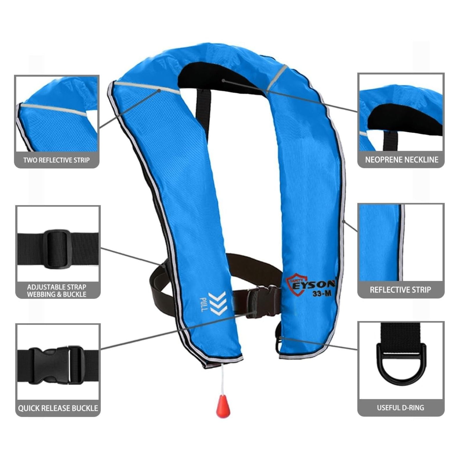 Inflatable Life Inflatable Life Vest for Adult Classic Manual