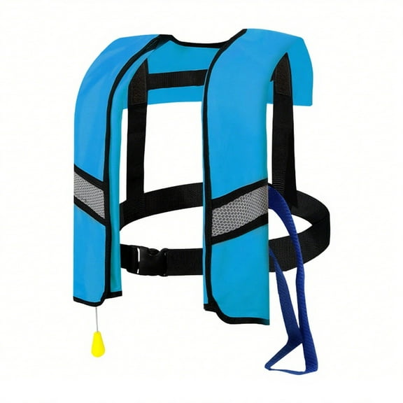 Inflatable Life Jacket For Adults 150N Manual Auto Swim Vest With Whistle Reflective Strips Adjustable Buckles Boating Water Sports Gear