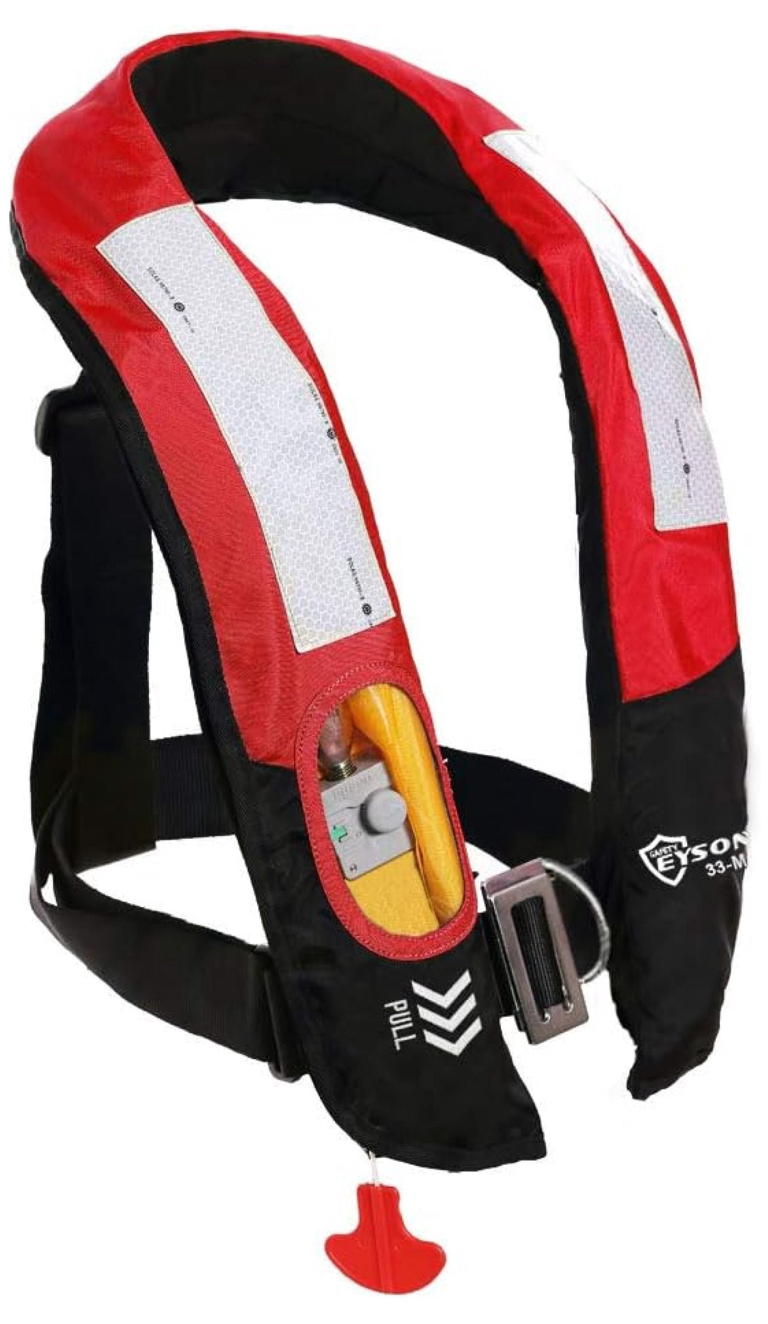 Inflatable Life Life Vest Highly Visible Manual for Adults (Red)