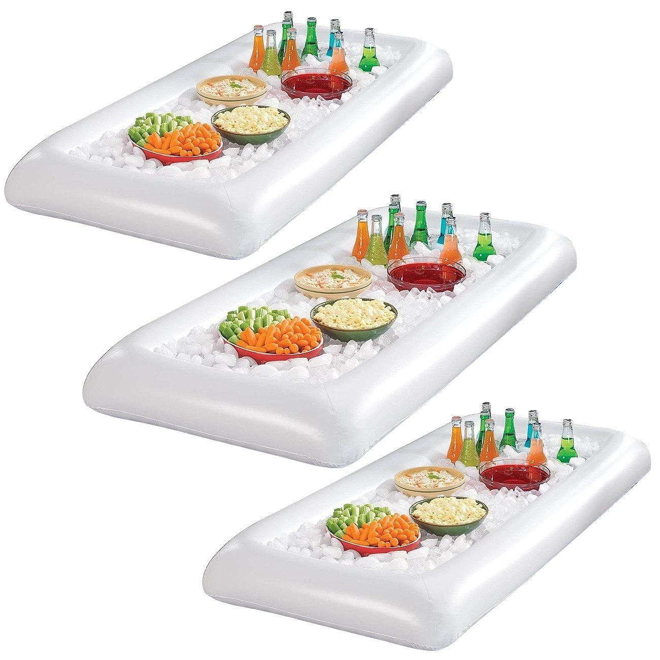 Inflatable Lightweight and Portable Ice-Cold Serving Bar with Drain Plug