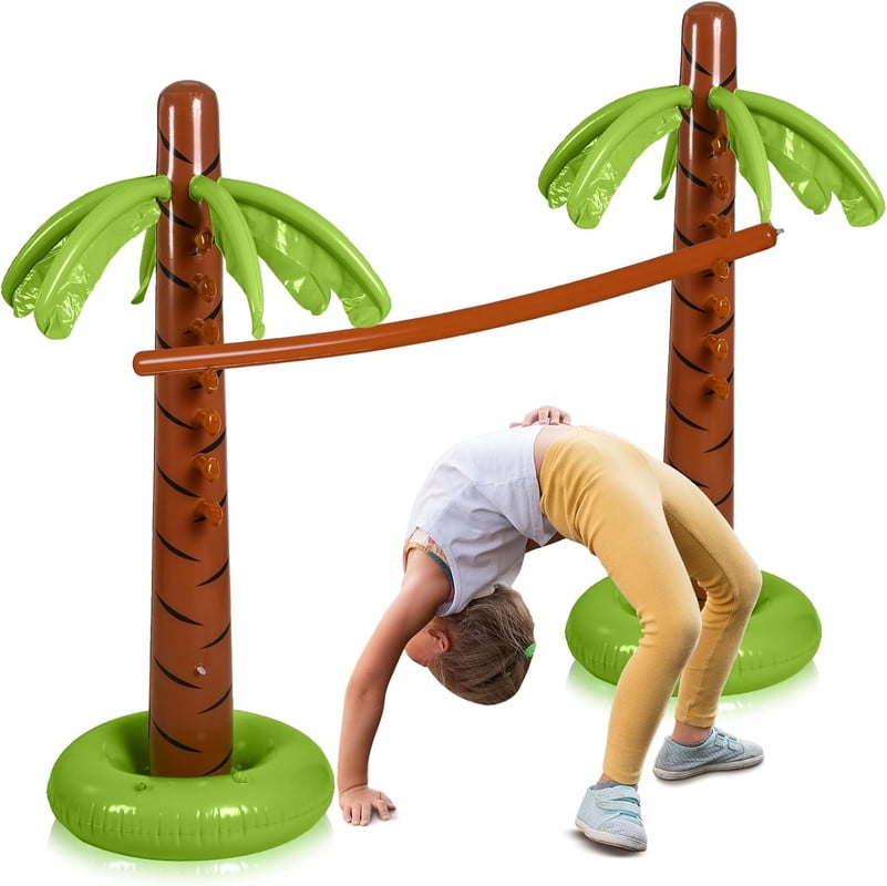 Inflatable Limbo Game for Kids Palm Tree Luau Games with Tropical Limbo ...