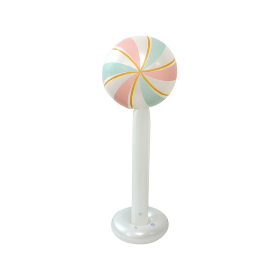 Inflatable Lollipop Christmas Decoration - PVC Safe Material Holiday Party Ornament with Concealable Vents for Easy Inflation and Deflation