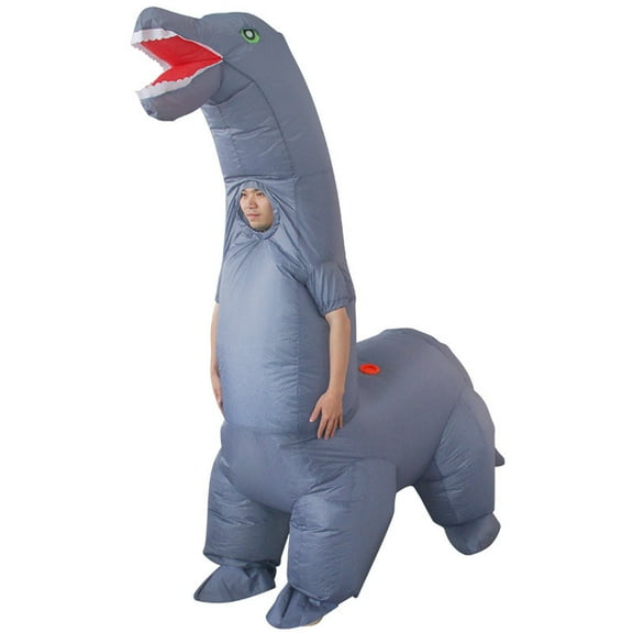 Inflatable Long Neck Dinosaur Costume - Adult Blow-Up Outfit for Halloween, Parties & Events | Fits Adults (4.9 ft - 6.2 ft)