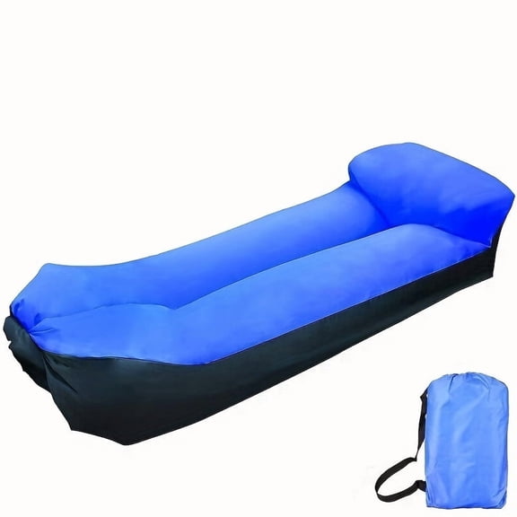 Inflatable Lounger Air Sofa Hammock, Portable Inflatable Lounger With Pillow, Inflatable Couch For Camping, Perfect For Beach Chair Anti-Air Leaking Pouch Couch Air Chair For Outdoor, Beach, Hiking