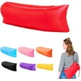 thumbnail image 1 of Inflatable Lounger, Air Sofa Hammock, Portable Waterproof Anti Air Leaking Design Camping Chair for Outdoor Traveling Beach Picnics and Music Festivals Camping(Red), 1 of 7
